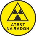 Radioaktivní znak pro atest na radon